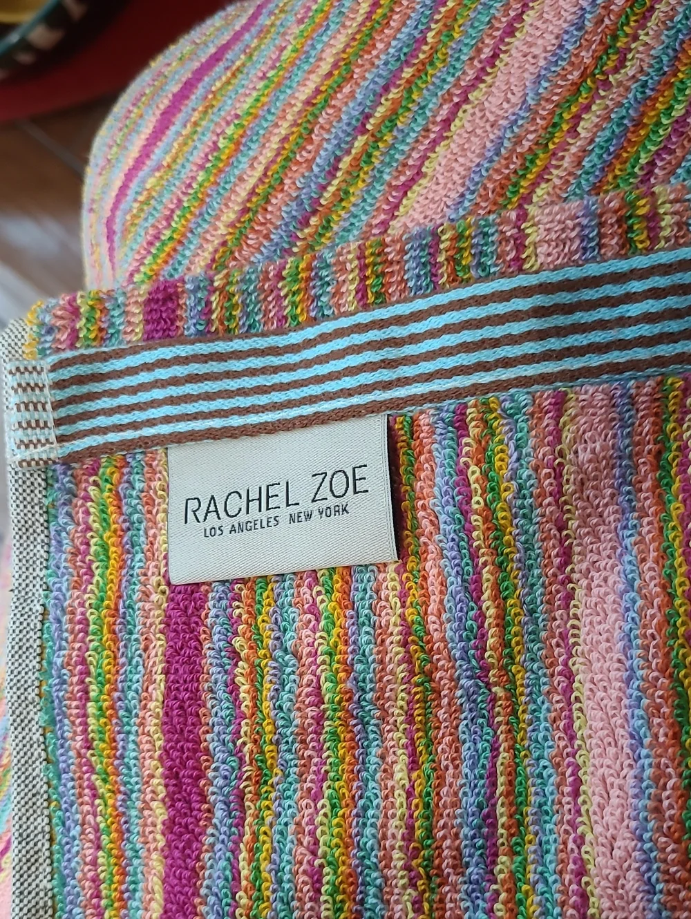 Rachel Zoe Rainbow Striped Bath Towels